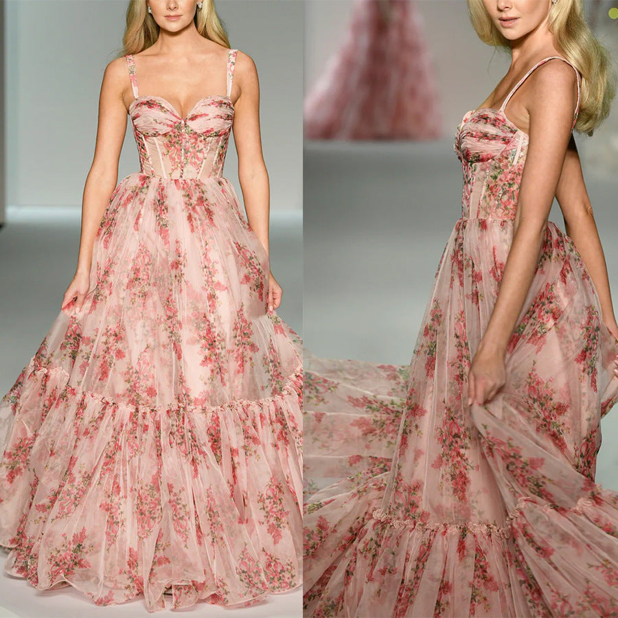 Women's Floral Strap Maxi Dress | S–XXL