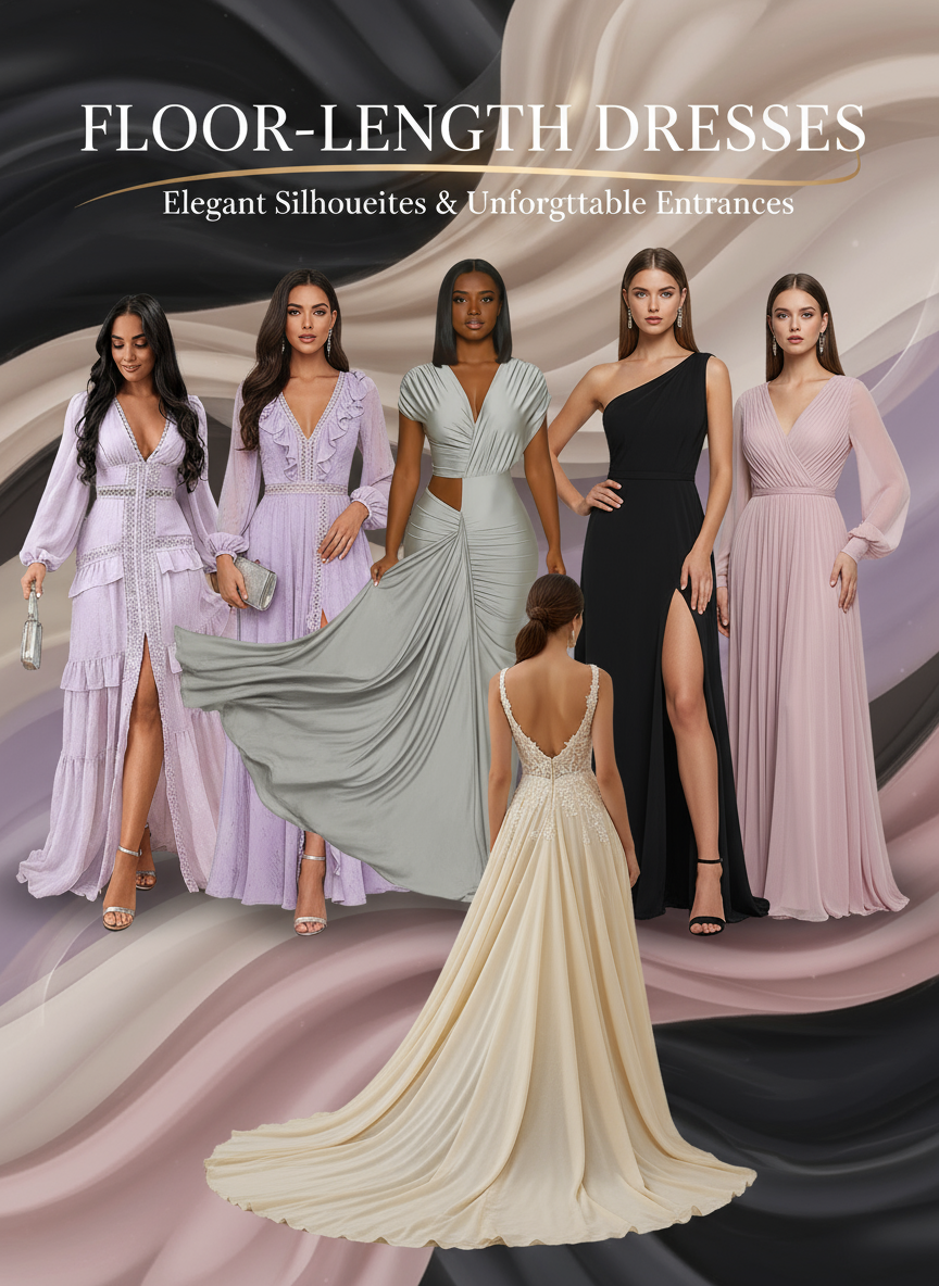 Floor-Length Dresses - HalleBeauty
