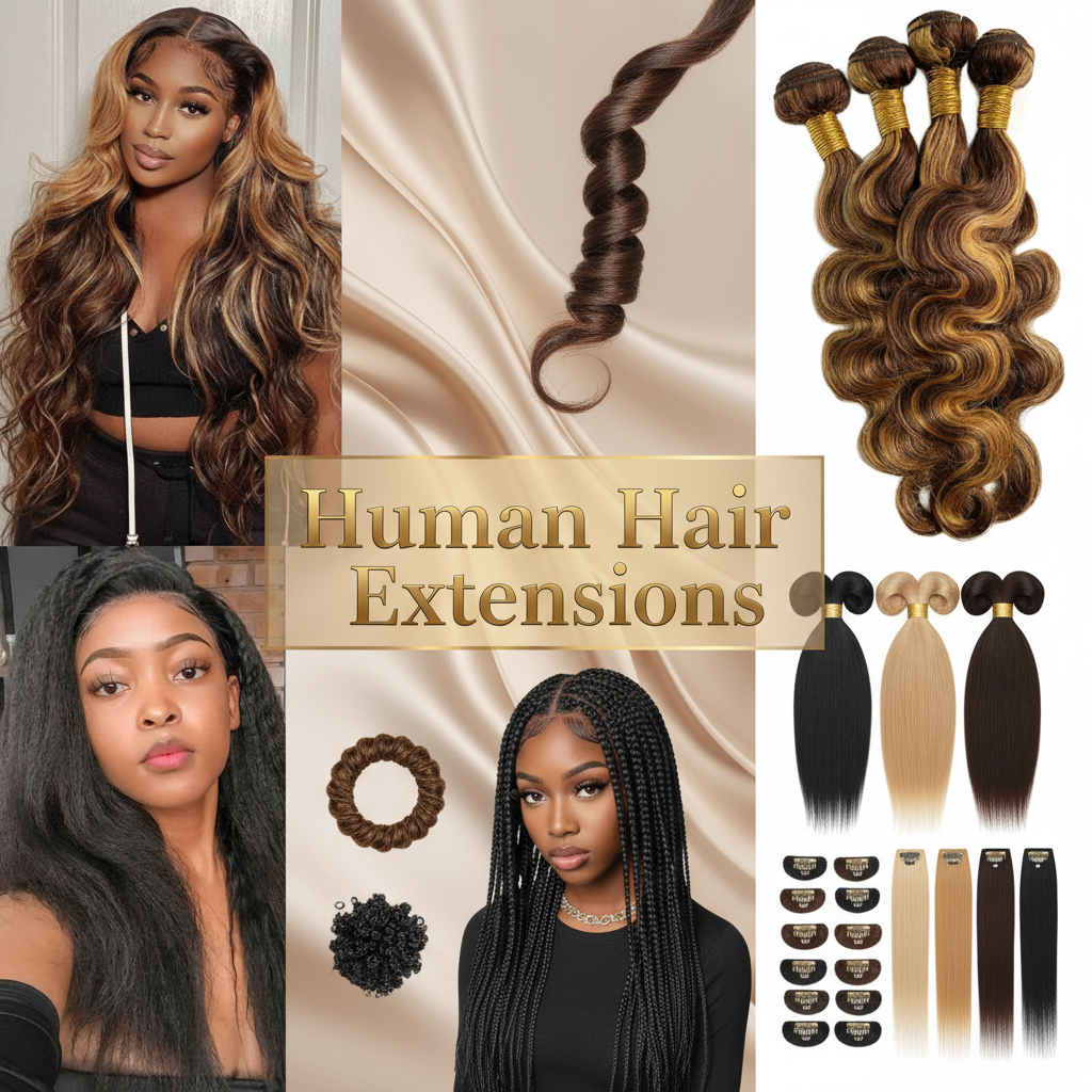 Human Hair Extensions - HalleBeauty