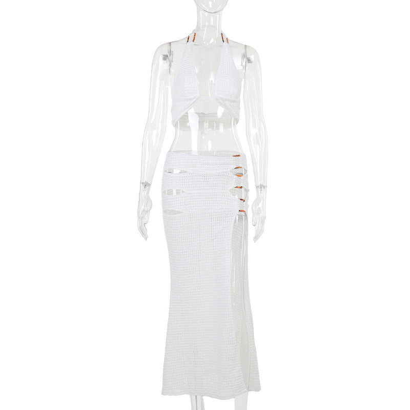 Slim Fit Vacation Midi Dress Set - Elegant HipHugging Dress
