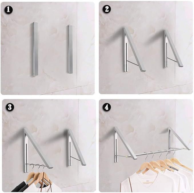 Wall-Mounted Laundry Drying Rack | Space-Saving Clothes Hanger