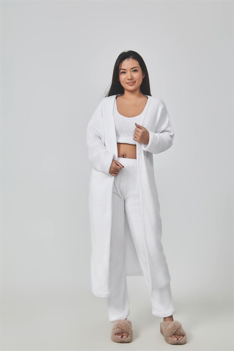 Cozy 3-Piece Lounge Pajama Set | Warm & Cute Loungewear for Winter