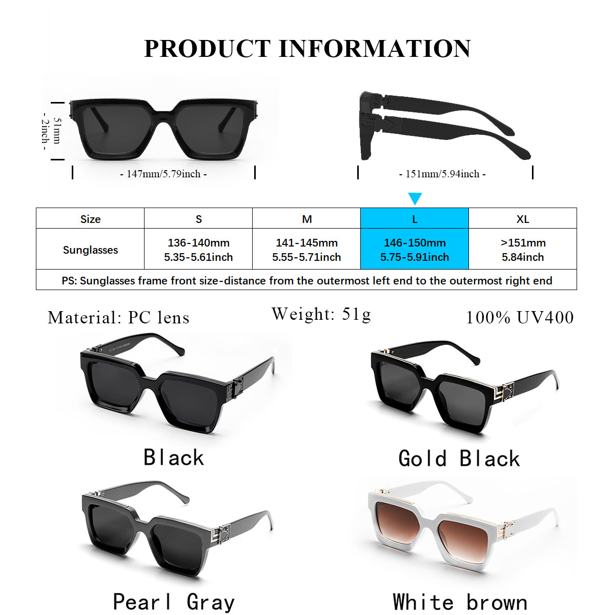 Black luxury sunglasses with gold accents on model