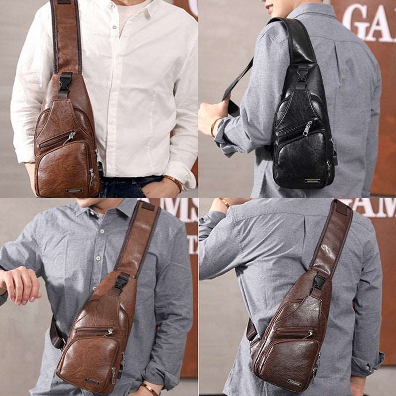 Men's USB Charging Crossbody Chest Bag | Stylish & Functional Travel Bag