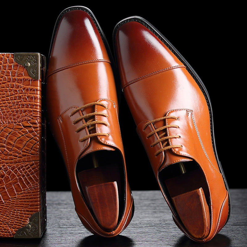 Men's British Style Business Shoes: Classic Elegance - HalleBeauty