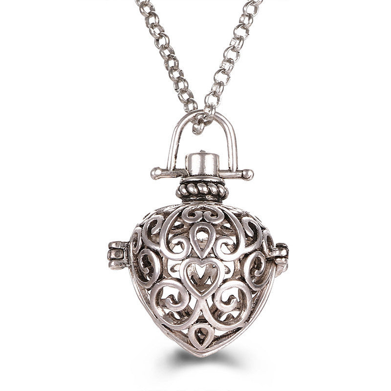 Antique Han Zircon Cage Necklace - Essential Oil Aromatherapy Diffuser