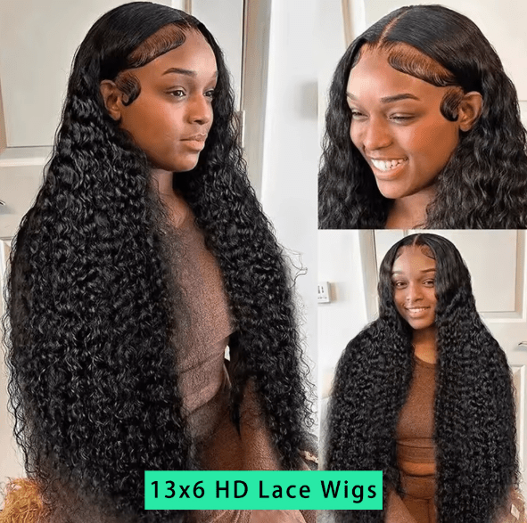 13x4 Deep Wave Lace Frontal Wig – 100% Human Hair - HalleBeauty