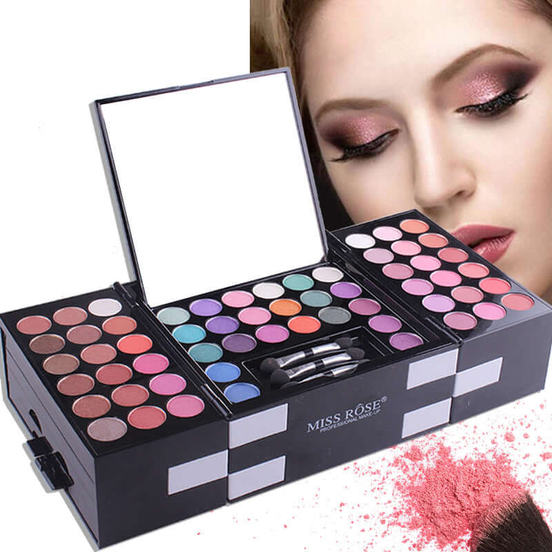 144-Color Eyeshadow, Blush, and Eyebrow Makeup Kit - HalleBeauty