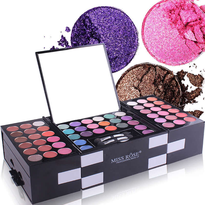 144-Color Eyeshadow, Blush, and Eyebrow Makeup Kit - HalleBeauty