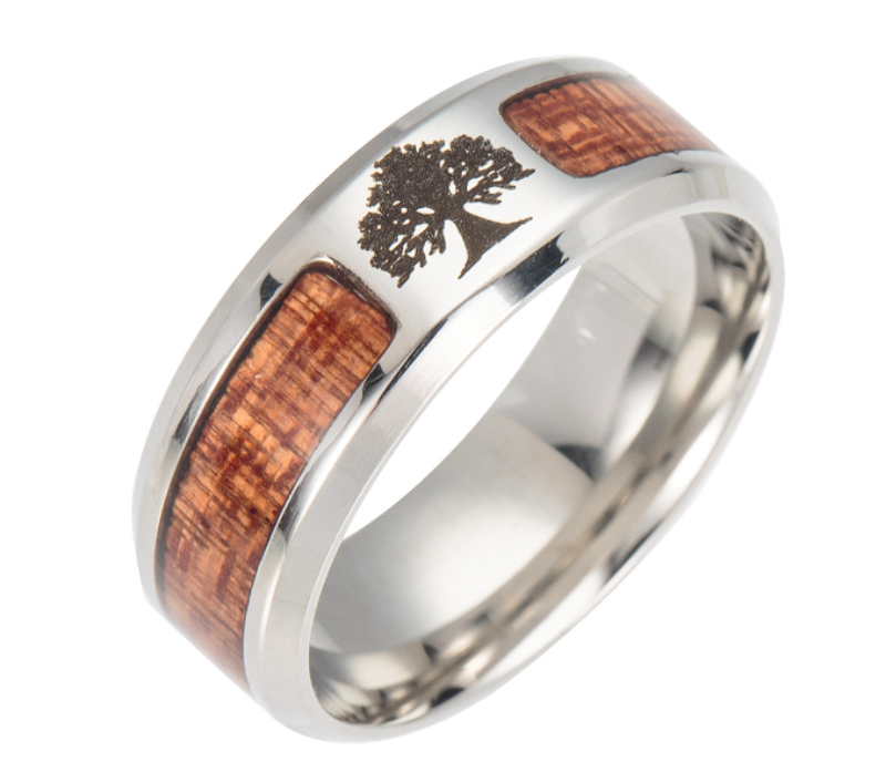 Eco-Friendly Men's Rings - Unique Handcrafted Wooden Bands - HalleBeauty