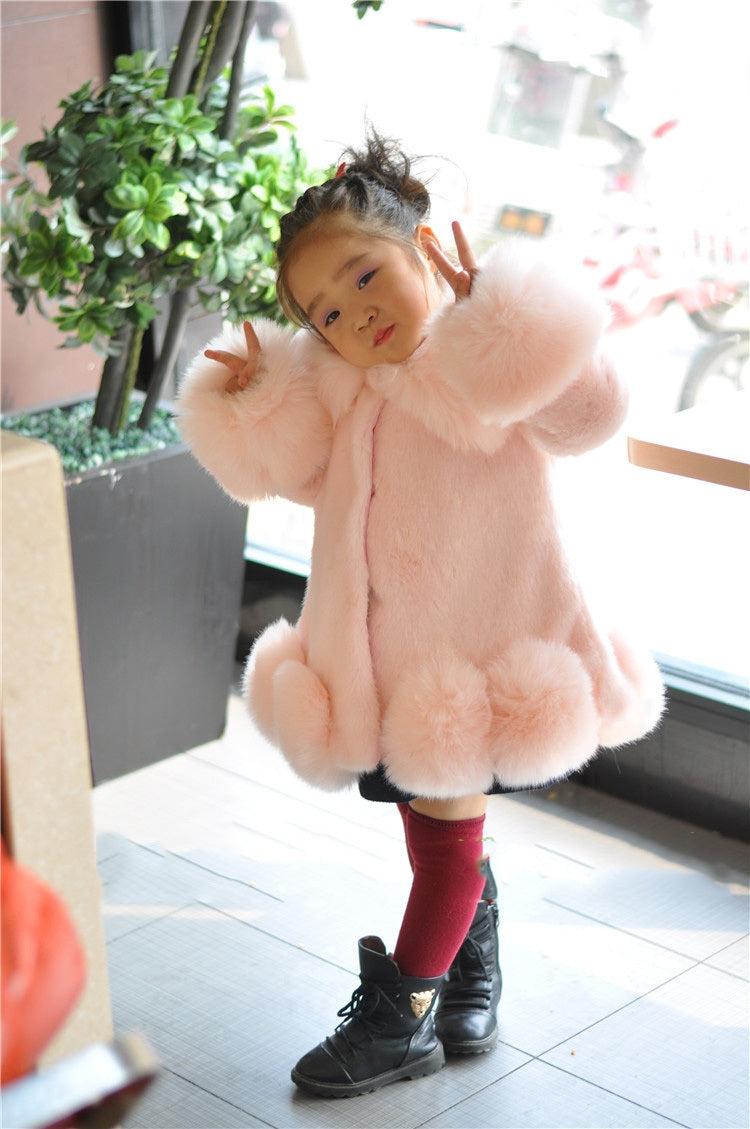 Stylish Children’s Faux Fur Coat - Warm Winter Jacket