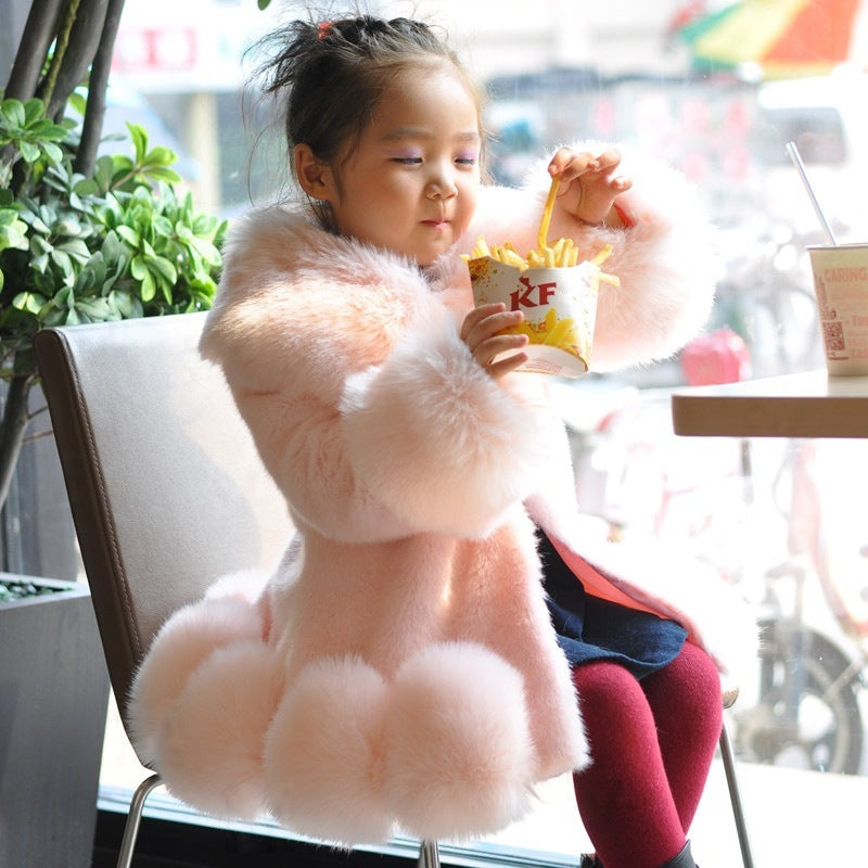 Stylish Children’s Faux Fur Coat - Warm Winter Jacket