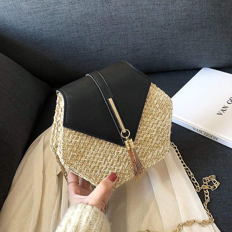 Fashionable Woven Beach Straw Bag for Women - HalleBeauty
