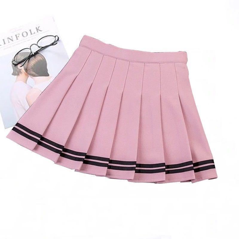 Summer High Waist Pleated Skirt