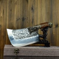 Hand-Forged Bone Chopping Knife | Dual-Use Chef's Knife