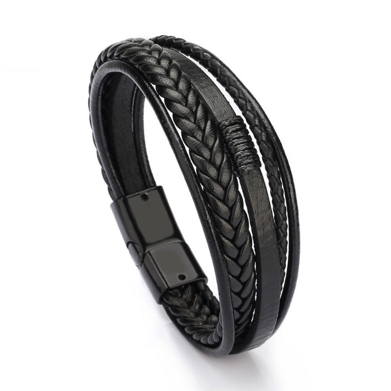 Classic Genuine Leather Bracelet For Men - HalleBeauty