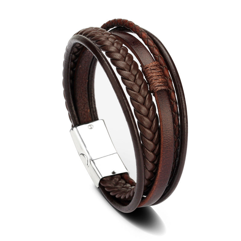 Classic Genuine Leather Bracelet For Men - HalleBeauty