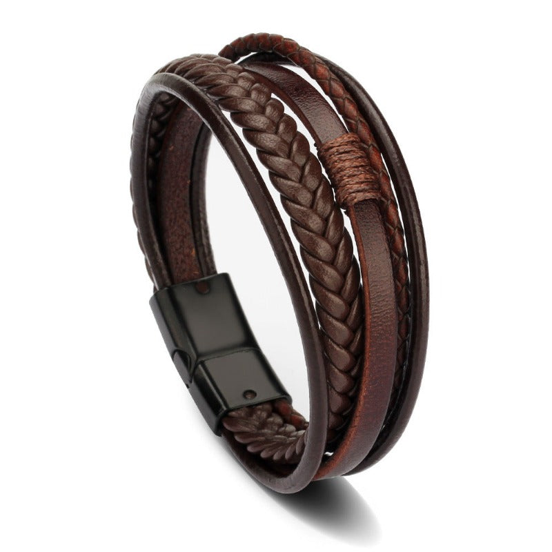 Classic Genuine Leather Bracelet For Men - HalleBeauty