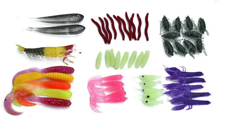 Fishing Gear Sequined Soft Bait Set | Lifelike Lures for Freshwater & Saltwater