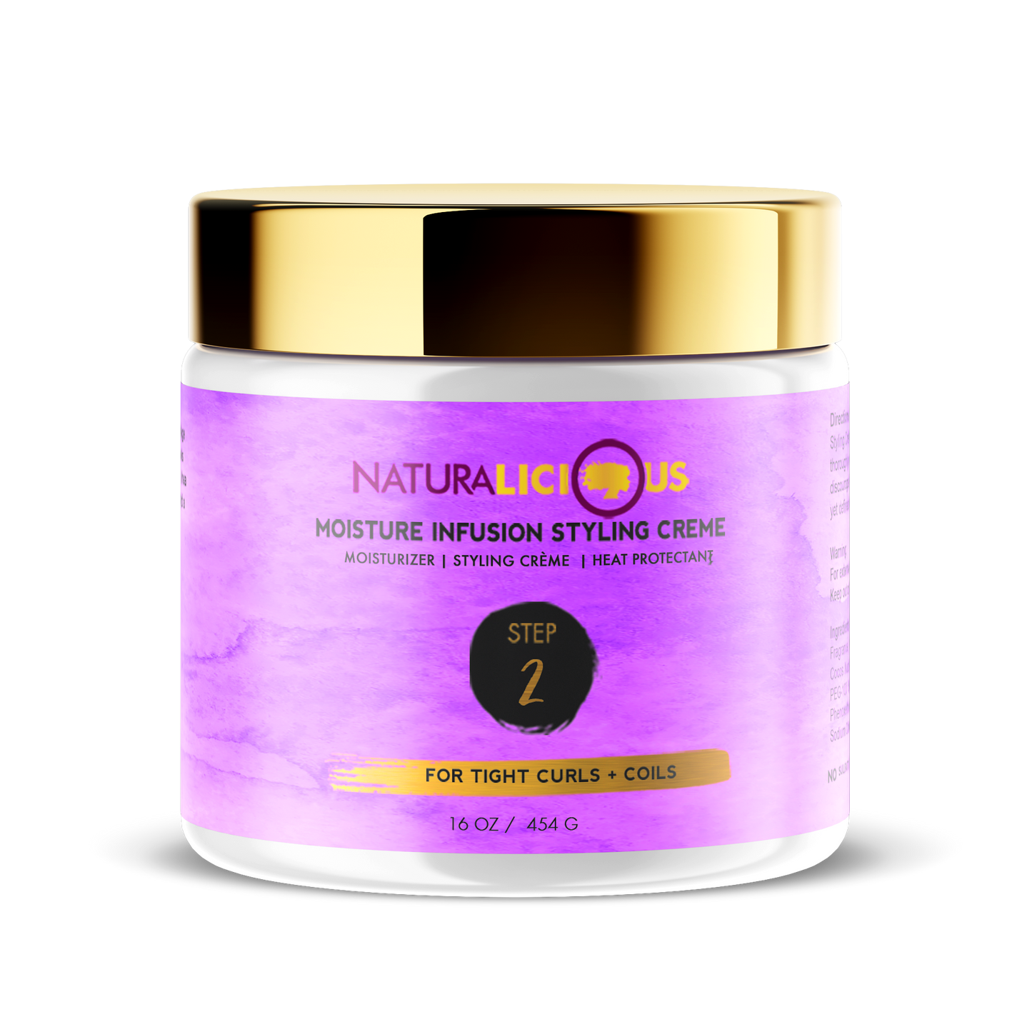 Jar of Naturalicious Moisture Infusion Styling Crème on a white background