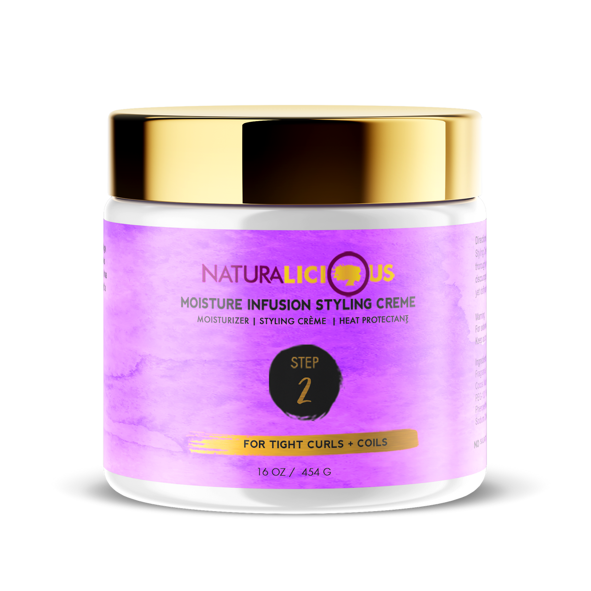 Jar of Naturalicious Moisture Infusion Styling Crème on a white background