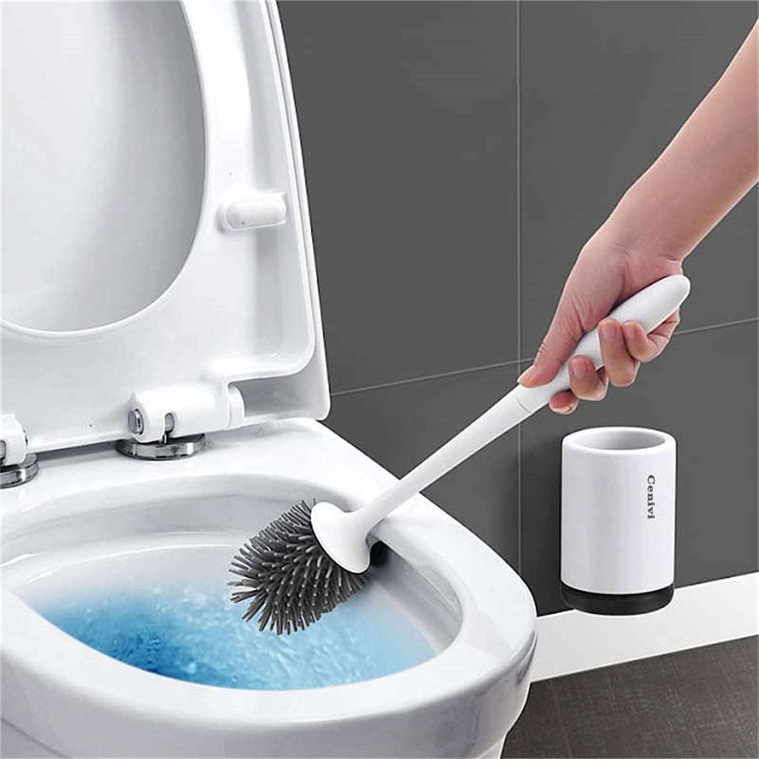 Home Fashion Toilet Cleaning Brush Set | Simple & Stylish