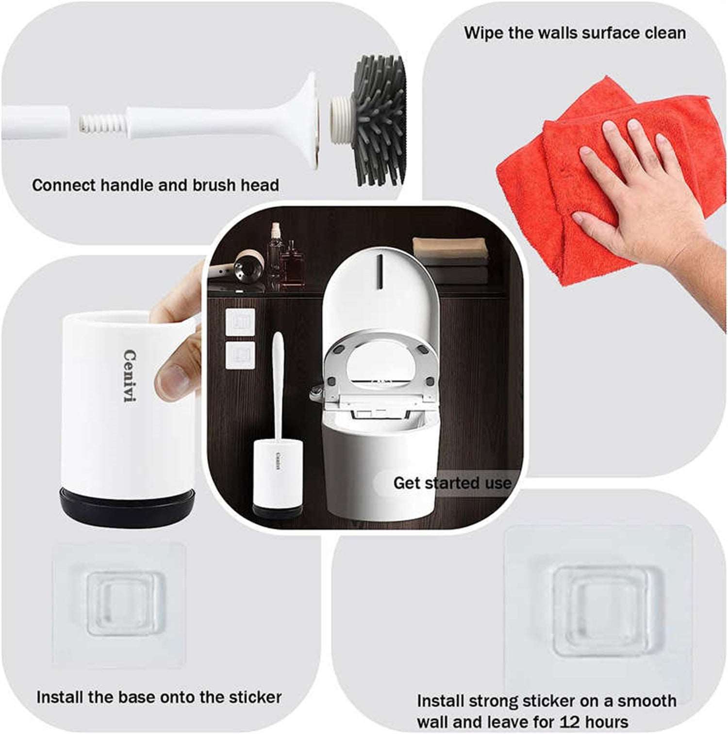 Simple Toilet Cleaning Brush Set | Home Fashion Essential