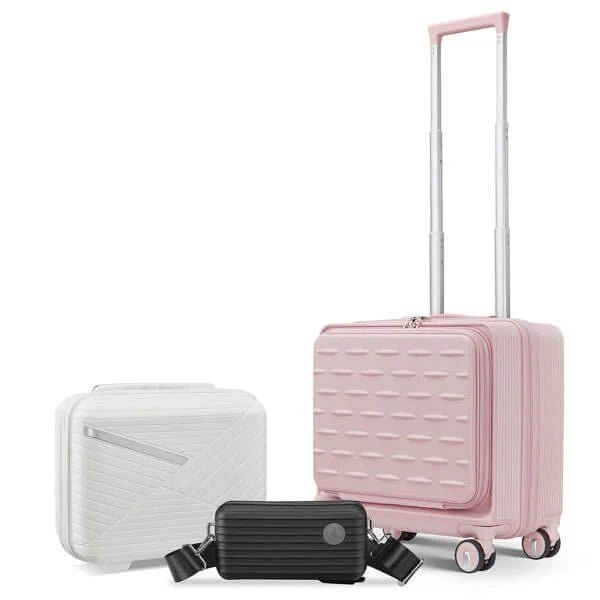 18 - Inch 3 - Pc Carry - On – Lightweight & Durable - HalleBeauty