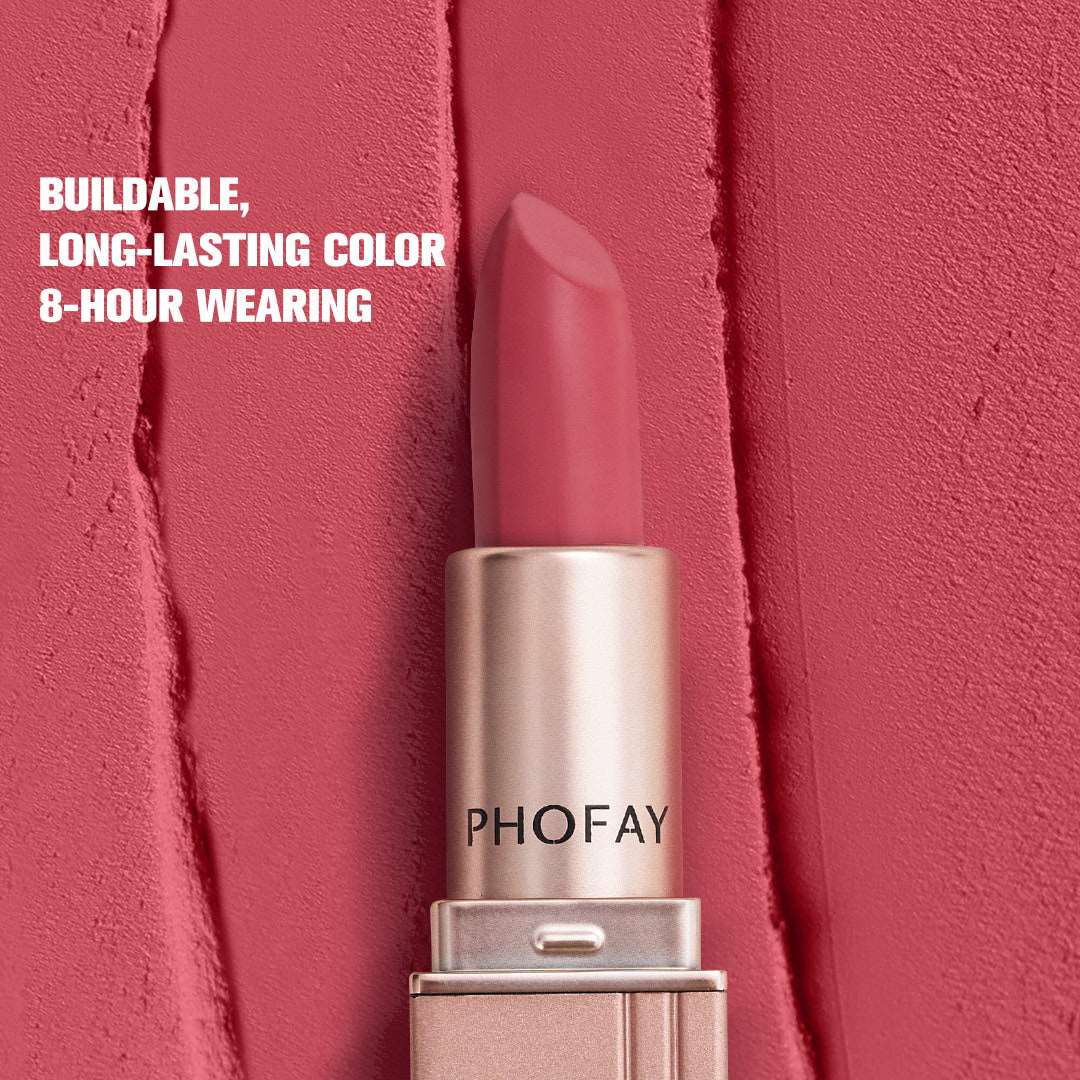 PHOFAY Matte Lipstick | Bold, Long-Lasting, Non-Drying Color