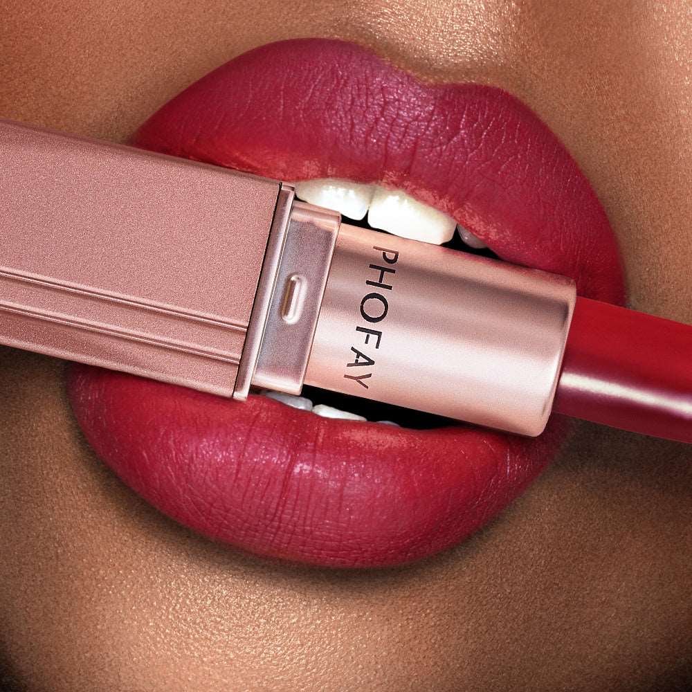 PHOFAY Matte Lipstick | Bold, Long-Lasting, Non-Drying Color