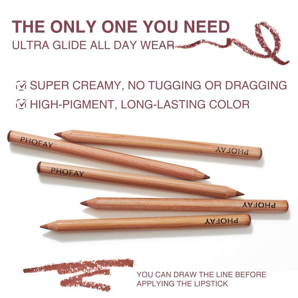 PHOFAY Nude Lipliner Kit | Precise, Long-Lasting Definition