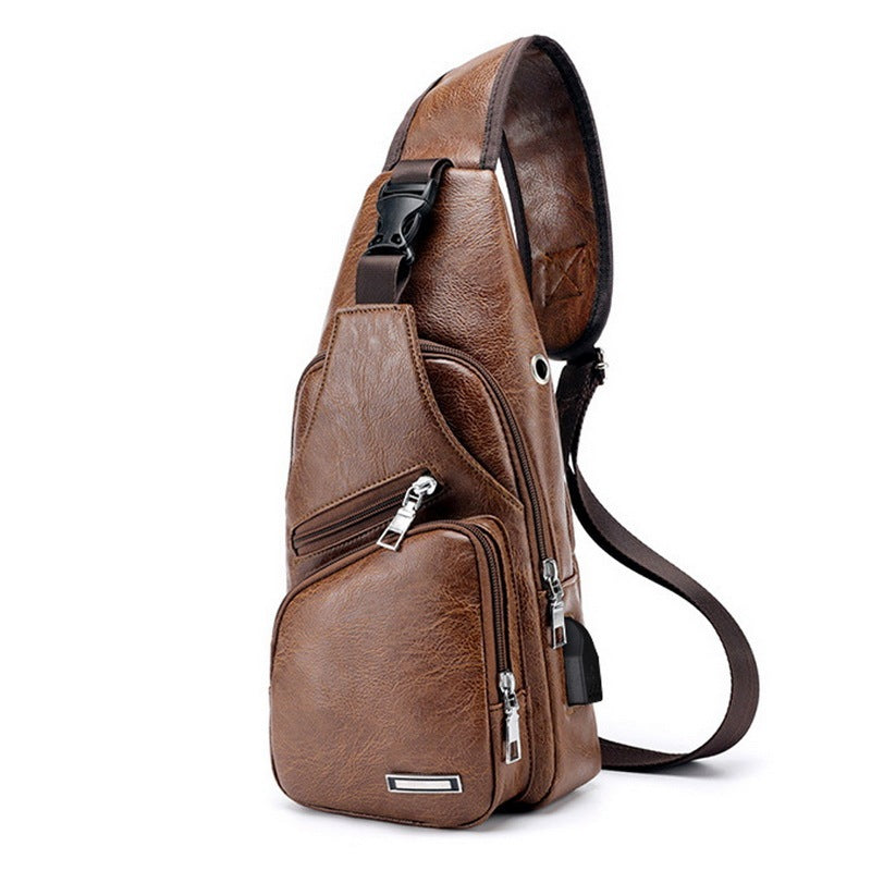 Men's USB Charging Crossbody Chest Bag | Stylish & Functional Travel Bag