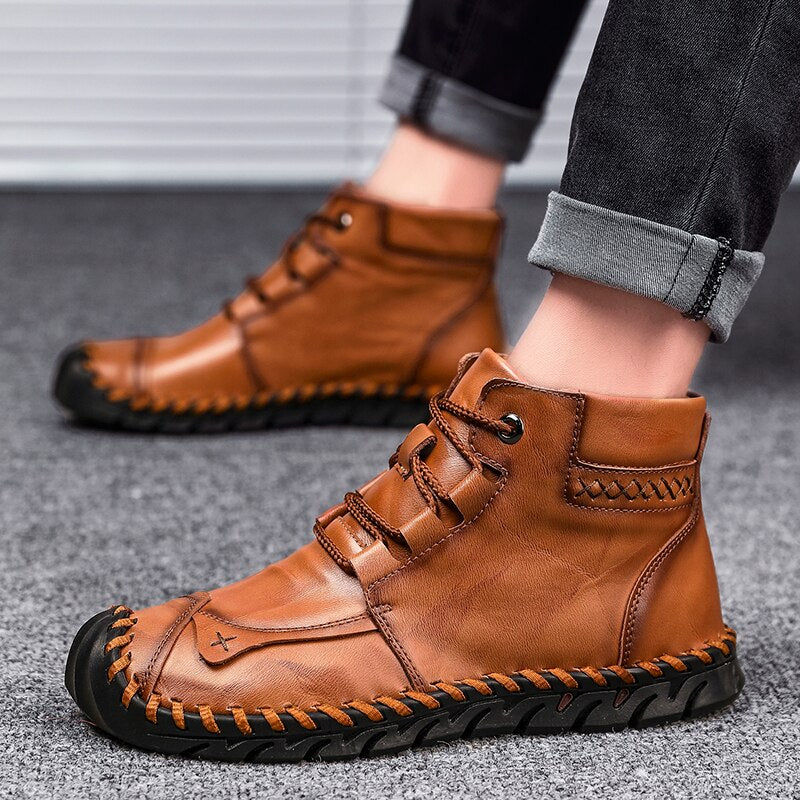 Men's Casual Leather Shoes: Classic Comfort and Style - HalleBeauty