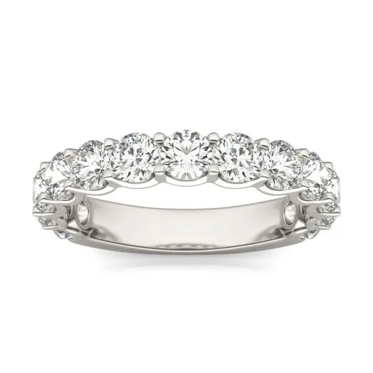 Lab Grown Diamond Half Eternity Ring 2 CTW | Hallebeauty