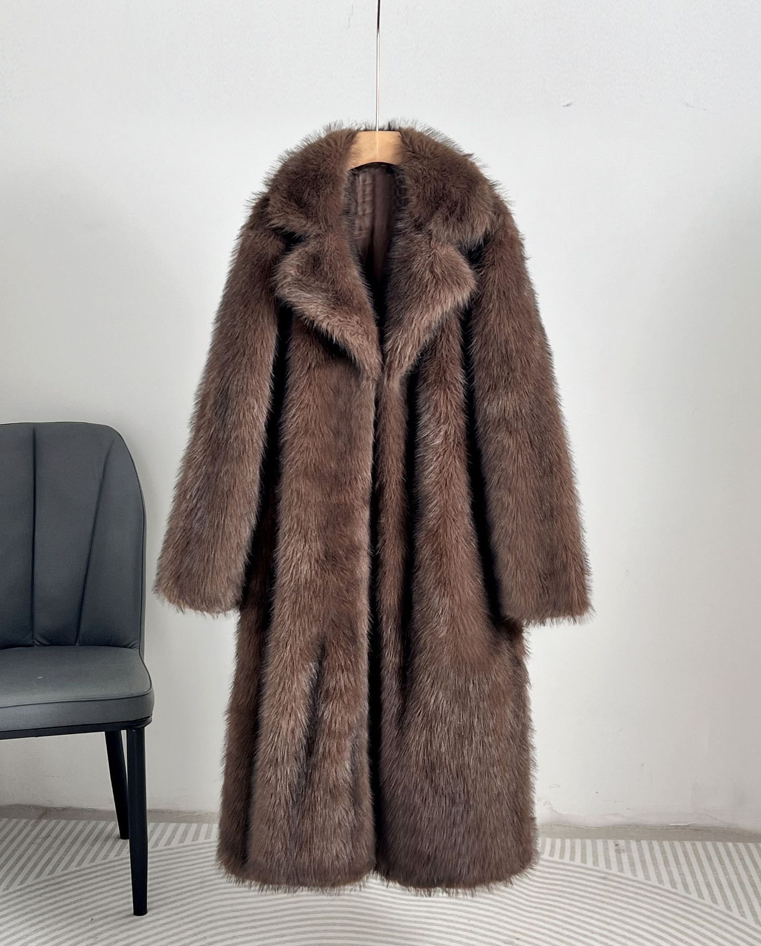 Winter Extended Imitation Fur Overcoat - Stylish & Warm