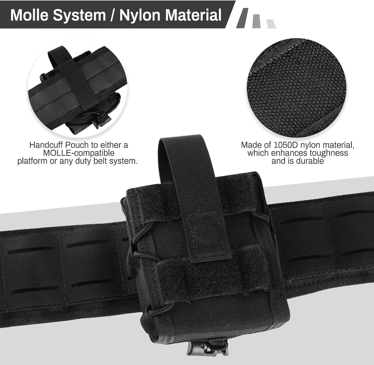 Double Handcuff Pouch | Open-Top MOLLE Tactical Holster