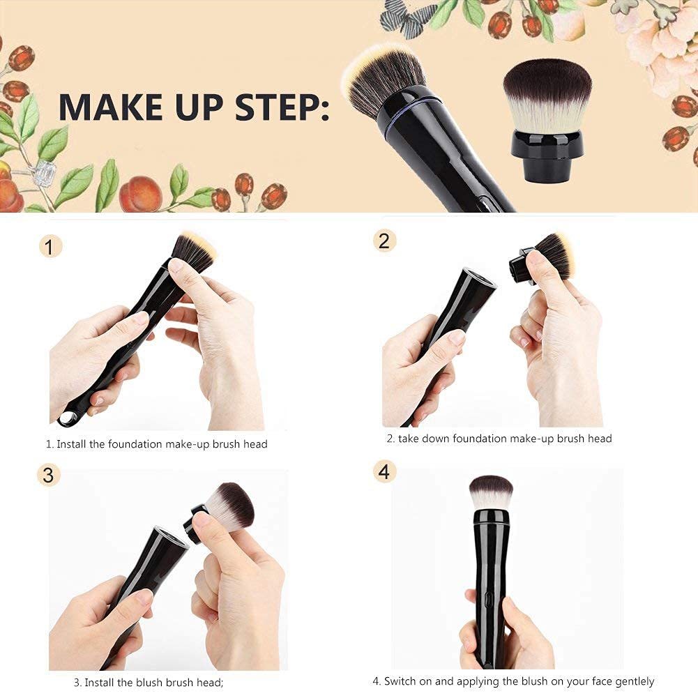Travel Cosmetic Electric Handle Makeup Brushes Blush Powder Foundation Single Makeup Brush