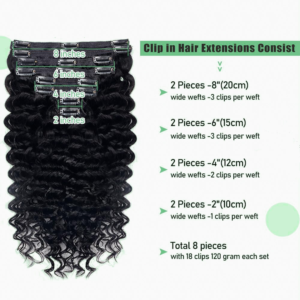 Deep Wave Clip-In Hair Extensions