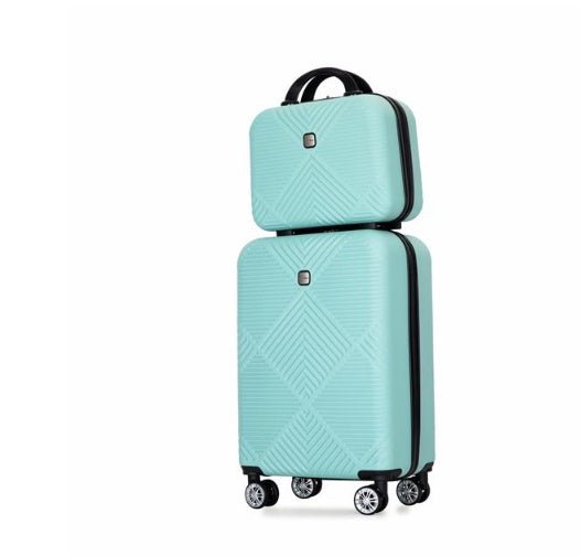 2 - piece Luggage Set With ABS Lightweight and Swivel Wheels - HalleBeauty