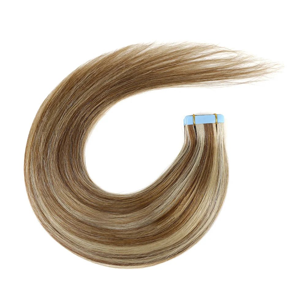 20pcs Remy Straight Invisible Tape Ins Hair Extensions - HalleBeauty