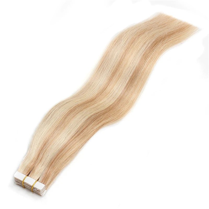 20pcs Remy Straight Invisible Tape Ins Hair Extensions - HalleBeauty