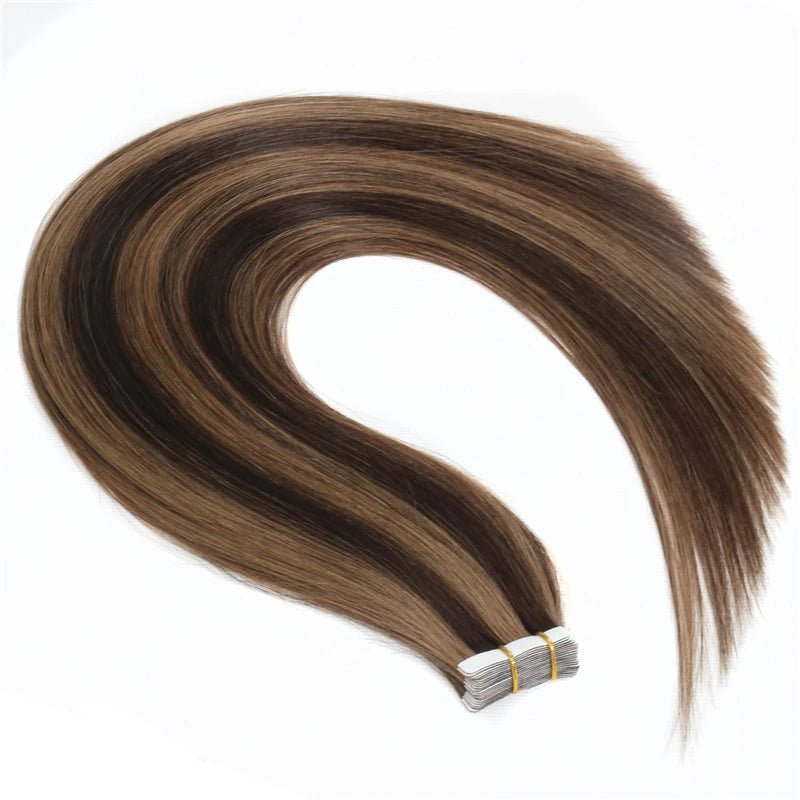 20pcs Remy Straight Invisible Tape Ins Hair Extensions - HalleBeauty