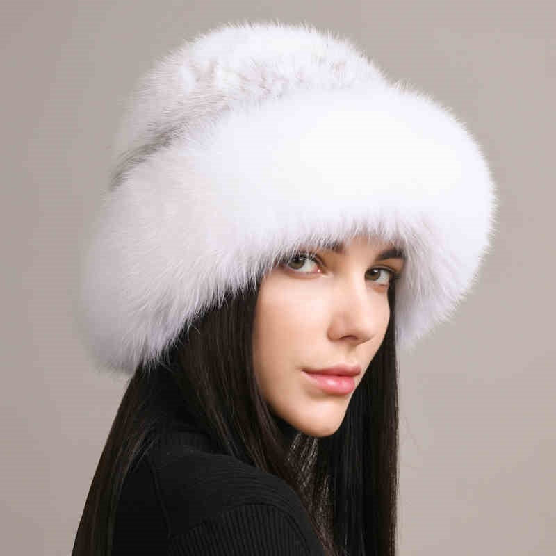 Women’s Mink Fur Hat - Braided Winter Elegance