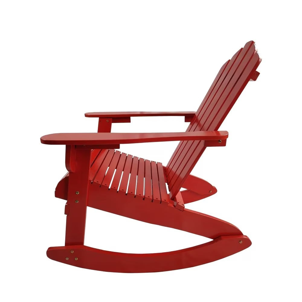 Reclining Wooden Rocking Adirondack Chair | Outdoor Relax