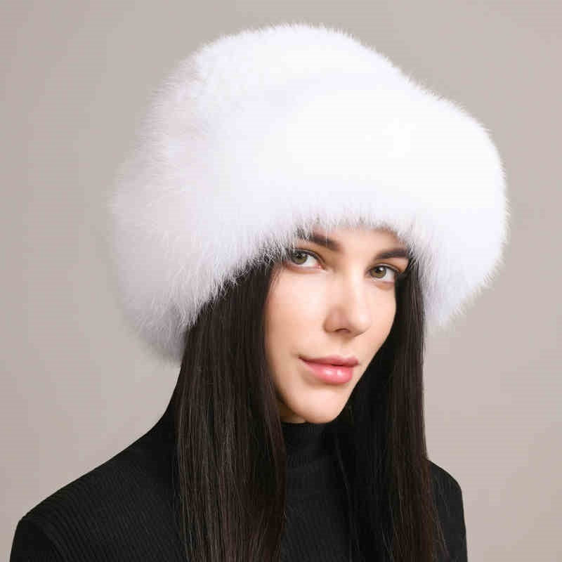 Women’s Mink Fur Hat - Braided Winter Elegance