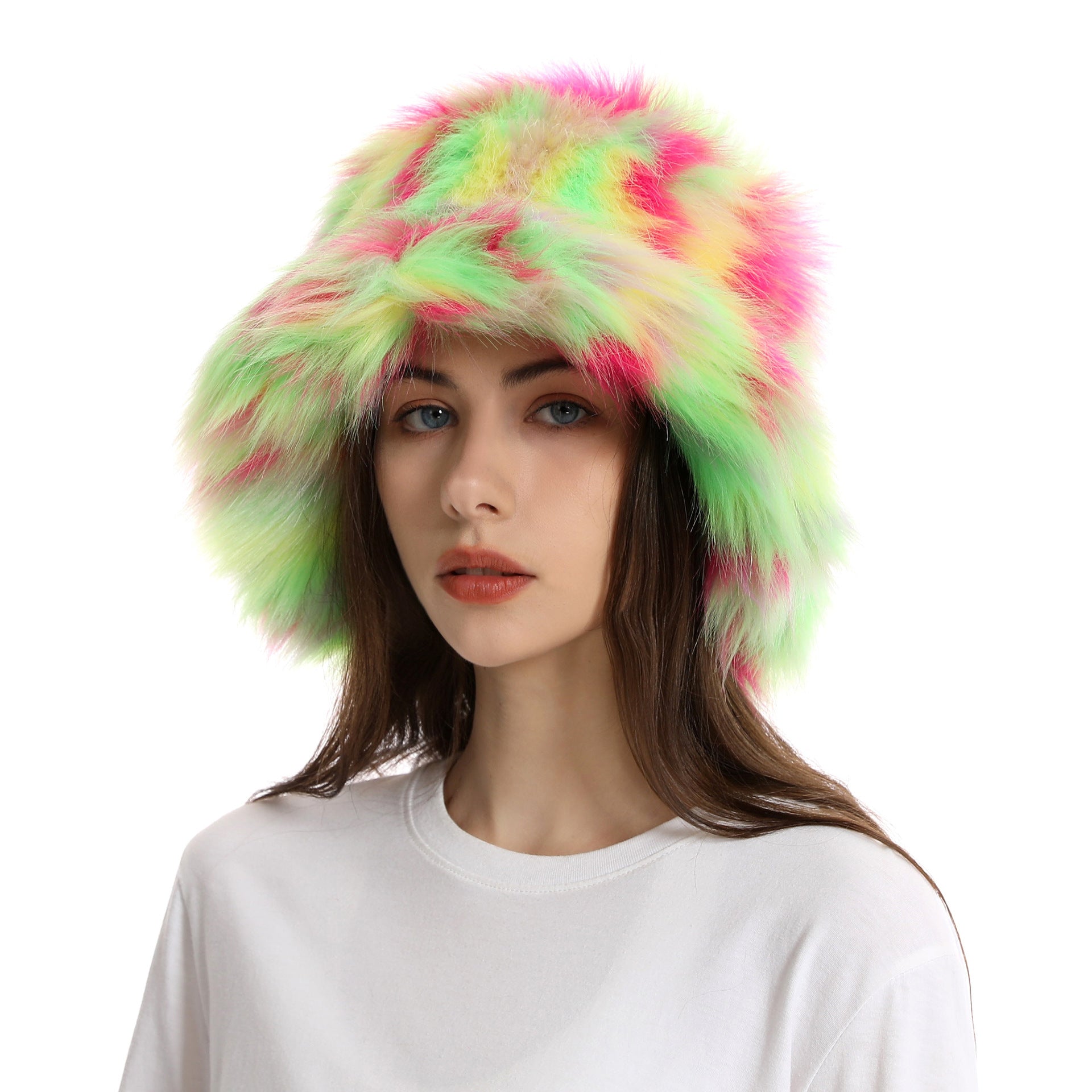 Women’s Warm Plush Bucket Hat - Cozy Winter Style