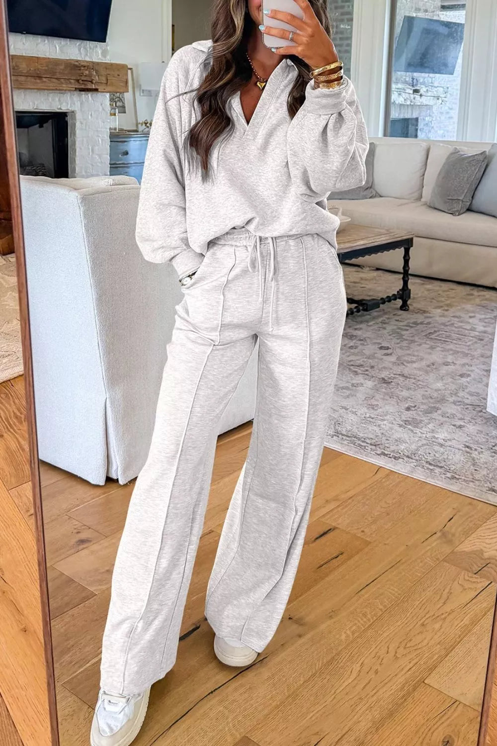 Long Sleeve Sweatshirt & Pants Set | Hallebeauty