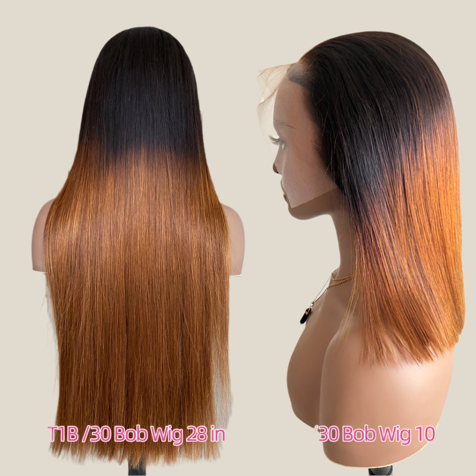 250% Double Drawn Honey Brown Wig - Human hair - HalleBeauty