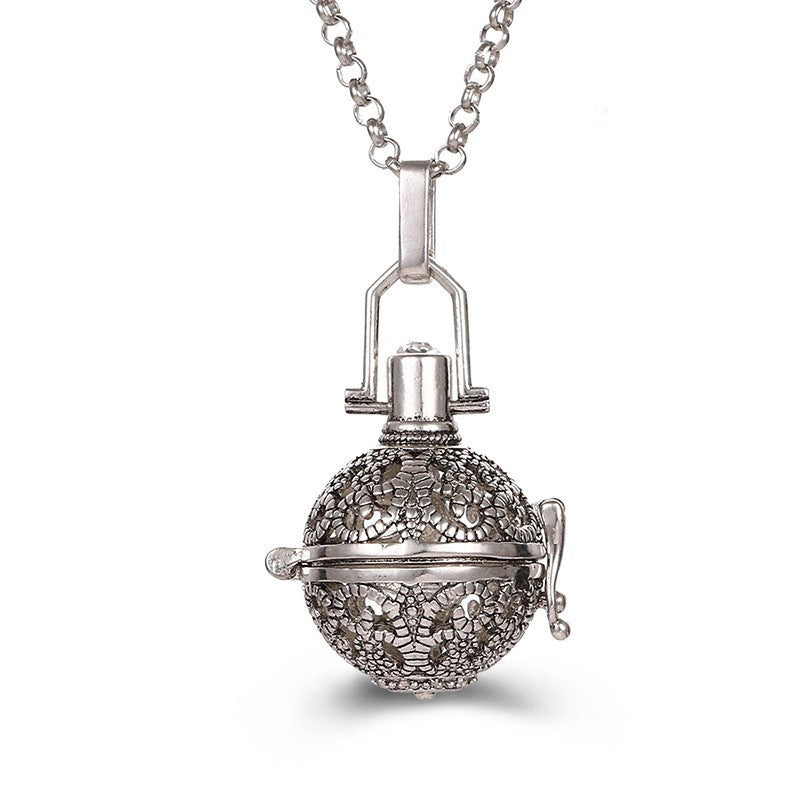 Antique Han Zircon Cage Necklace - Essential Oil Aromatherapy Diffuser
