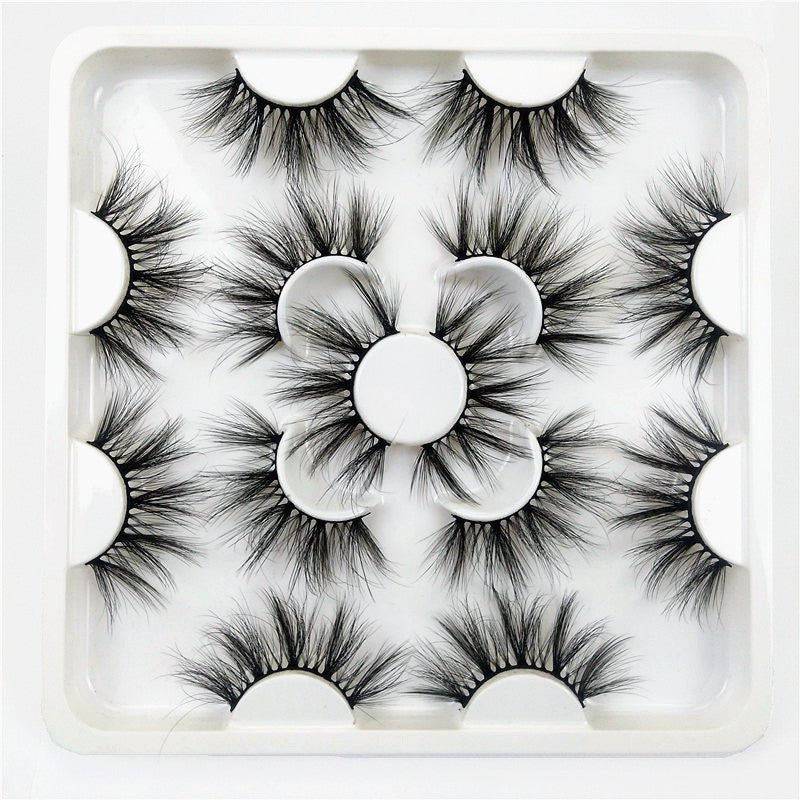 25mm Mink Lashes - 7 - Pair Bulk Set (Faux Mink, Natural & Soft) - HalleBeauty